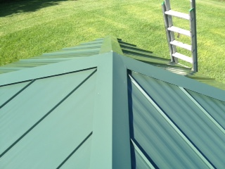 Standing seam roofing system. Standing seam roofing system.